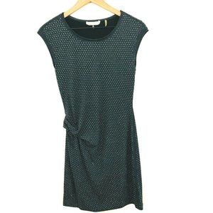 REBECCA TAYLOR Rhinestone Cap Sleeve Gray Dress S